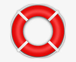 A red life ring is shown on the white background.